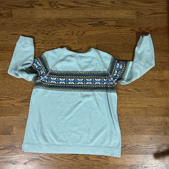 Ladies Eddie Bauer Cotton Blend Fair Isle Pullover Sweater Cozy Cottage Cabin - Picture 1 of 8